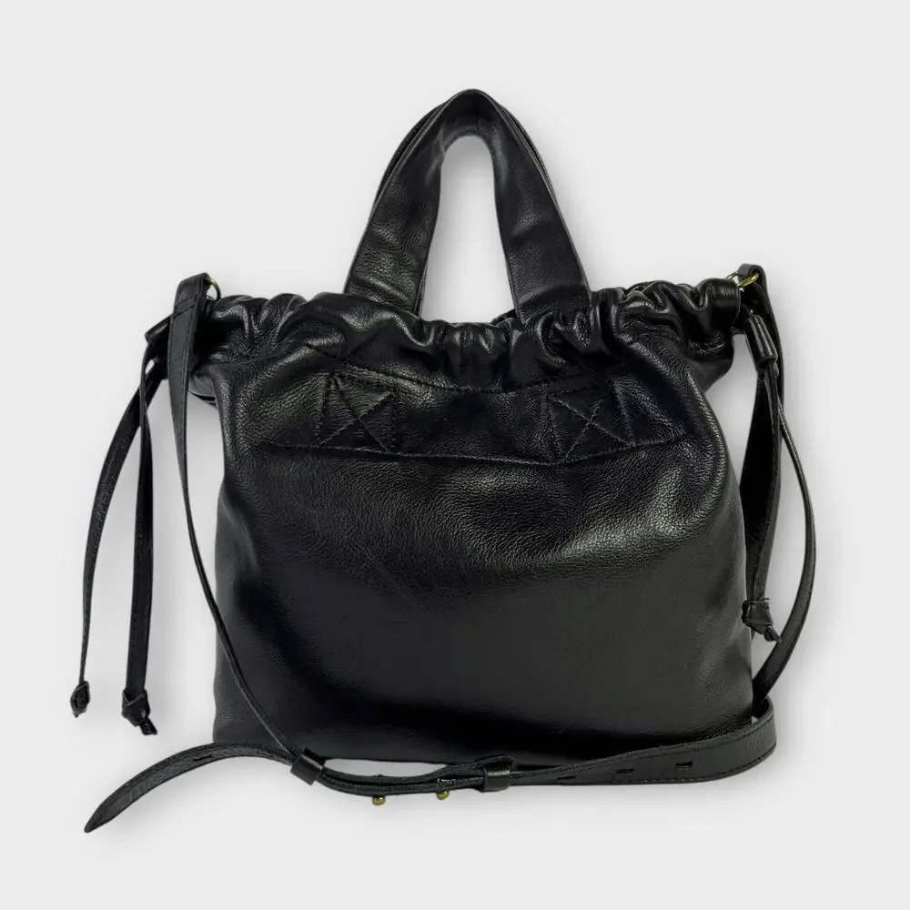 Madewell The Piazza Crossbody Bag Black Leather